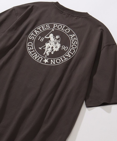 U.S. POLO ASSN.(ユーエスポロアッスン)の「【U.S. POLO ASSN./ユーエスポロアッスン】ワンポイント刺繍バックプリントクルーショートスリーブTシャツ(Tシャツ/カットソー・メンズ・オフホワイト/ネイビー/スミクロ/ブラック/杢グレー・LL/L/M)」の9枚目の写真
