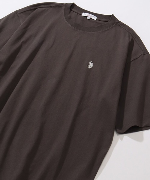 U.S. POLO ASSN.(ユーエスポロアッスン)の「【U.S. POLO ASSN./ユーエスポロアッスン】ワンポイント刺繍バックプリントクルーショートスリーブTシャツ(Tシャツ/カットソー・メンズ・オフホワイト/ネイビー/スミクロ/ブラック/杢グレー・LL/L/M)」の8枚目の写真