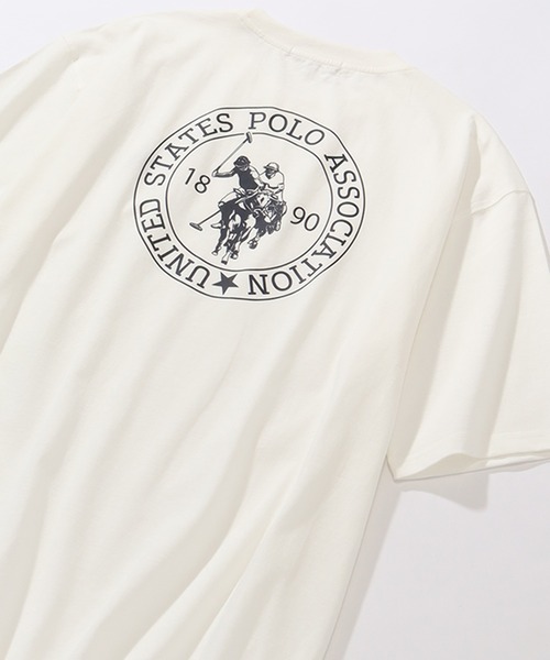 U.S. POLO ASSN.(ユーエスポロアッスン)の「【U.S. POLO ASSN./ユーエスポロアッスン】ワンポイント刺繍バックプリントクルーショートスリーブTシャツ(Tシャツ/カットソー・メンズ・オフホワイト/ネイビー/スミクロ/ブラック/杢グレー・LL/L/M)」の15枚目の写真