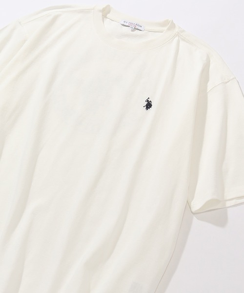 U.S. POLO ASSN.(ユーエスポロアッスン)の「【U.S. POLO ASSN./ユーエスポロアッスン】ワンポイント刺繍バックプリントクルーショートスリーブTシャツ(Tシャツ/カットソー・メンズ・オフホワイト/ネイビー/スミクロ/ブラック/杢グレー・LL/L/M)」の14枚目の写真