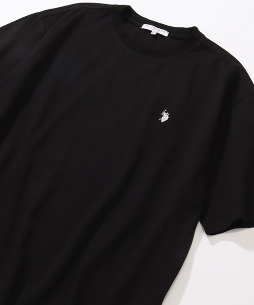 U.S. POLO ASSN.(ユーエスポロアッスン)の「【U.S. POLO ASSN./ユーエスポロアッスン】ワンポイント刺繍バックプリントクルーショートスリーブTシャツ(Tシャツ/カットソー・メンズ・オフホワイト/ネイビー/スミクロ/ブラック/杢グレー・LL/L/M)」の6枚目の写真