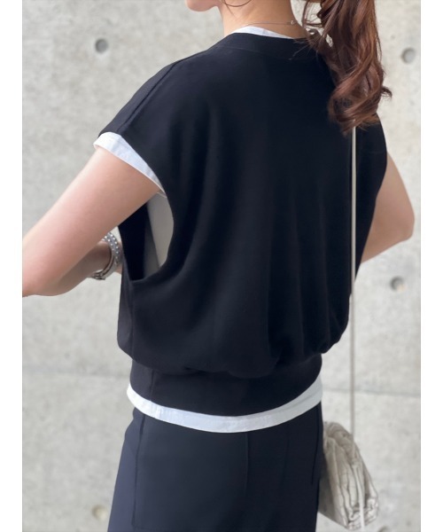 Day and Grade(デイアンドグレイド)の「深Vネックプルオーバーベスト(ベスト・レディース・ブラック・L(UB-))」の3枚目の写真