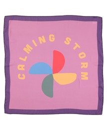 【piupiuchick】Silky bandana/scarf | Purple w/ "calming storm" print