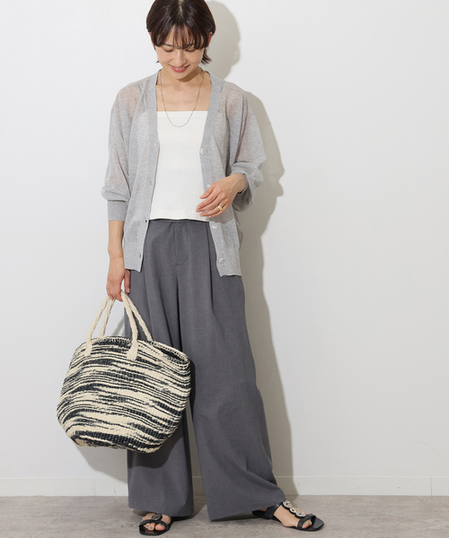 JOURNAL STANDARD relume(ジャーナルスタンダード レリューム)の「シアーVカーディガン(カーディガン/ボレロ・レディース・ピンク/グレー/ブラック・FREE)」の18枚目の写真
