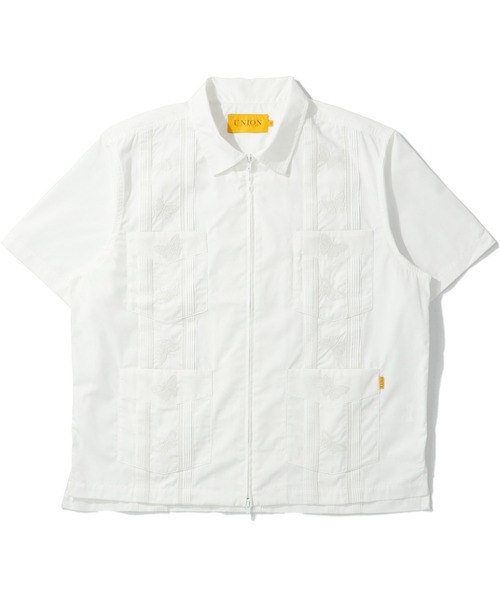 UNION(UNION TOKYO)(ユニオン)の「UNION TOKYO TYSON SS WOVEN ユニオントーキョー(シャツ/ブラウス・メンズ・グリーン/ホワイト・X-LARGE/LARGE/SMALL/MEDIUM)」の2枚目の写真