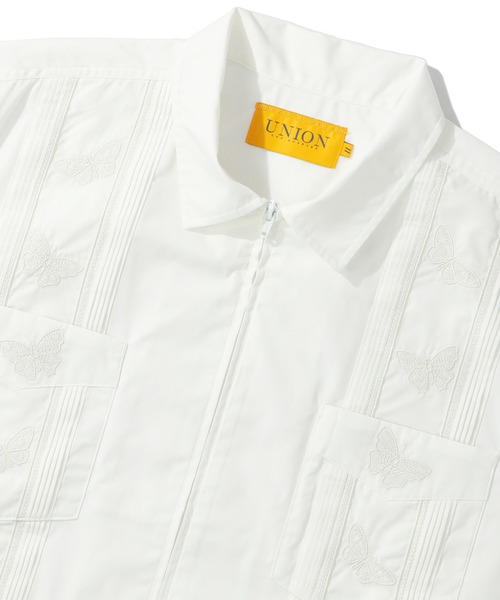 UNION(UNION TOKYO)(ユニオン)の「UNION TOKYO TYSON SS WOVEN ユニオントーキョー(シャツ/ブラウス・メンズ・グリーン/ホワイト・X-LARGE/LARGE/SMALL/MEDIUM)」の4枚目の写真