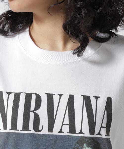 GOOD ROCK SPEED（グッドロックスピード）の「GOOD ROCK SPEED (グッドロックスピード) NIRVANAフォトT/ニルヴァーナ（Tシャツ/カットソー・レディース・ホワイト・F）」の5枚目の写真