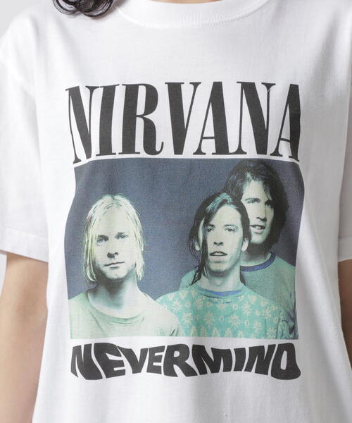 GOOD ROCK SPEED（グッドロックスピード）の「GOOD ROCK SPEED (グッドロックスピード) NIRVANAフォトT/ニルヴァーナ（Tシャツ/カットソー・レディース・ホワイト・F）」の4枚目の写真