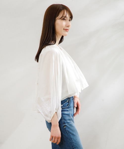 「AMERICAN RAG CIE」 半袖ブラウス FREE ライトベージュ レディース AMERICAN RAG CIE 「AMERICAN CIE」 半袖ブラウス FREE ライト