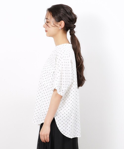 OPAQUE.CLIP（オペークドットクリップ）の「◆ダブルポケットスキッパーブラウス【洗濯機洗い可】（シャツ/ブラウス・レディース・オフホワイト/ネイビー系/サックスブルー/ホワイト系1・38/40/42）」の9枚目の写真