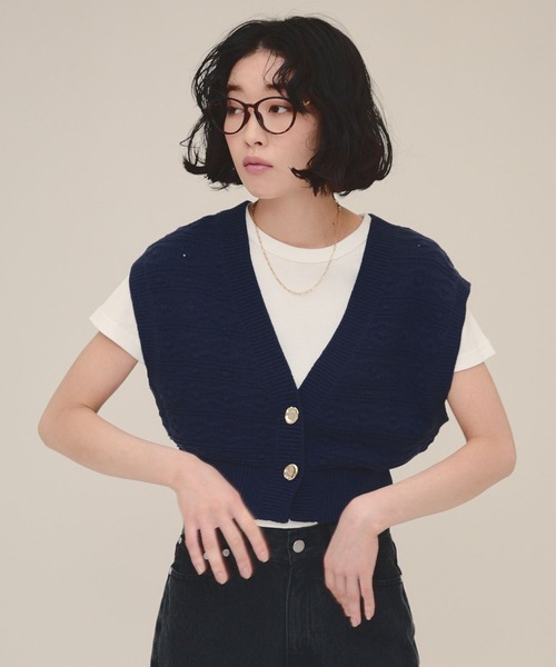 eL / エルJEANASIS 3G Jacquard Big Vest ベスト