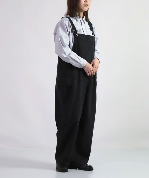 D.M.G.（ドミンゴ）の「[D.M.G. / ディーエムジー] ニューセリサイトビッグポケットサロペット（サロペット/オーバーオール・レディース・ブラック/オリーブ・FREE）」の6枚目の写真