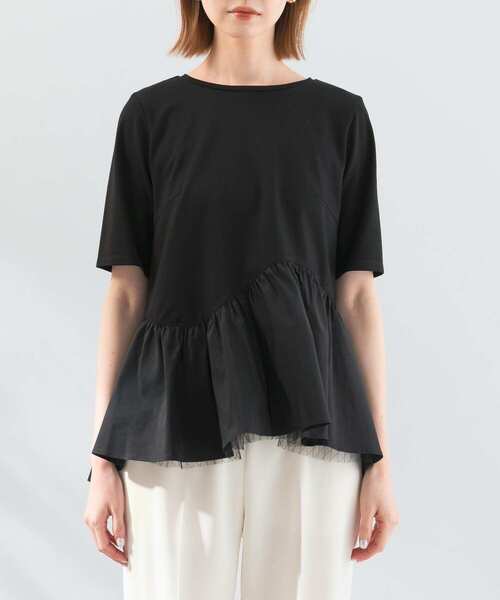 URBAN RESEARCH ROSSO WOMEN(アーバンリサーチ ロッソ)の「チュールドッキングカットソー(Tシャツ/カットソー・レディース・グレー/ブラック/ホワイト・FREE)」の19枚目の写真