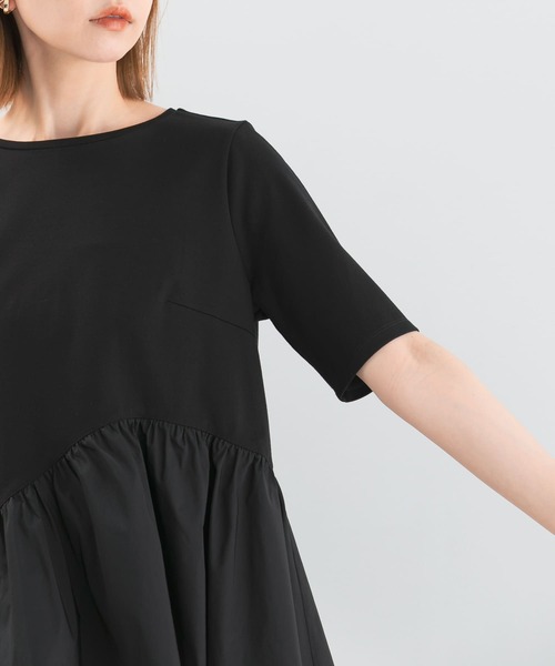 URBAN RESEARCH ROSSO WOMEN(アーバンリサーチ ロッソ)の「チュールドッキングカットソー(Tシャツ/カットソー・レディース・グレー/ブラック/ホワイト・FREE)」の11枚目の写真