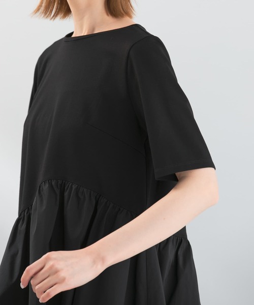 URBAN RESEARCH ROSSO WOMEN(アーバンリサーチ ロッソ)の「チュールドッキングカットソー(Tシャツ/カットソー・レディース・グレー/ブラック/ホワイト・FREE)」の13枚目の写真