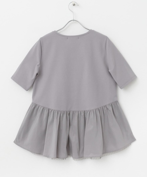 URBAN RESEARCH ROSSO WOMEN(アーバンリサーチ ロッソ)の「チュールドッキングカットソー(Tシャツ/カットソー・レディース・グレー/ブラック/ホワイト・FREE)」の7枚目の写真