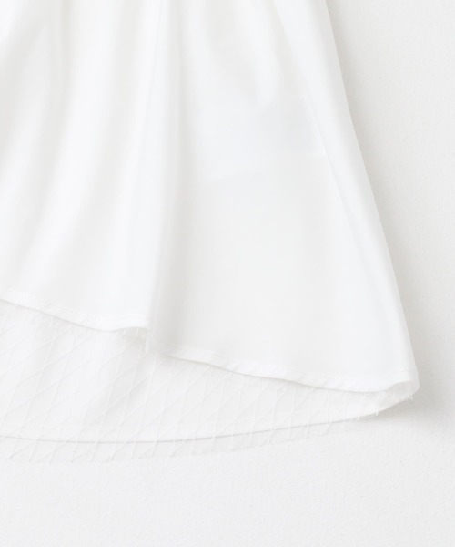 URBAN RESEARCH ROSSO WOMEN(アーバンリサーチ ロッソ)の「チュールドッキングカットソー(Tシャツ/カットソー・レディース・グレー/ブラック/ホワイト・FREE)」の9枚目の写真