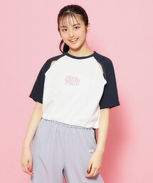PINK-latte | 配色ラグランTシャツ(Tシャツ/カットソー)