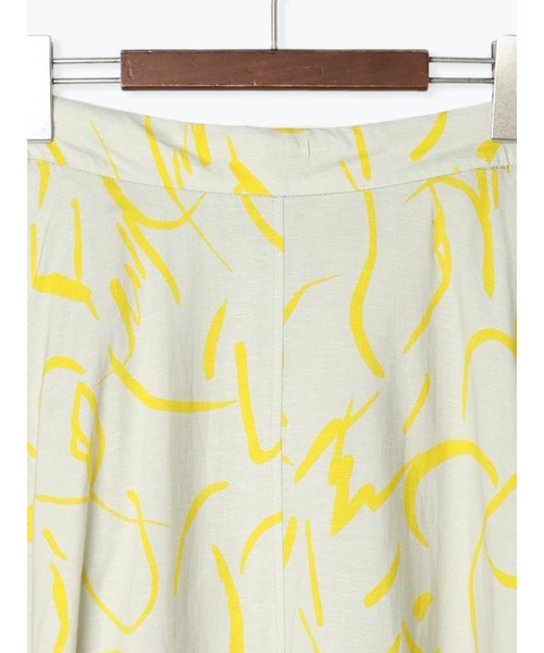 Te chichi（テチチ）の「レーヨン麻ラインアートフレアスカート（スカート・レディース・グレー/オフホワイト・F）」の7枚目の写真