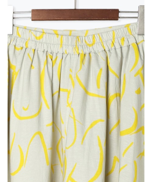 Te chichi（テチチ）の「レーヨン麻ラインアートフレアスカート（スカート・レディース・グレー/オフホワイト・F）」の4枚目の写真