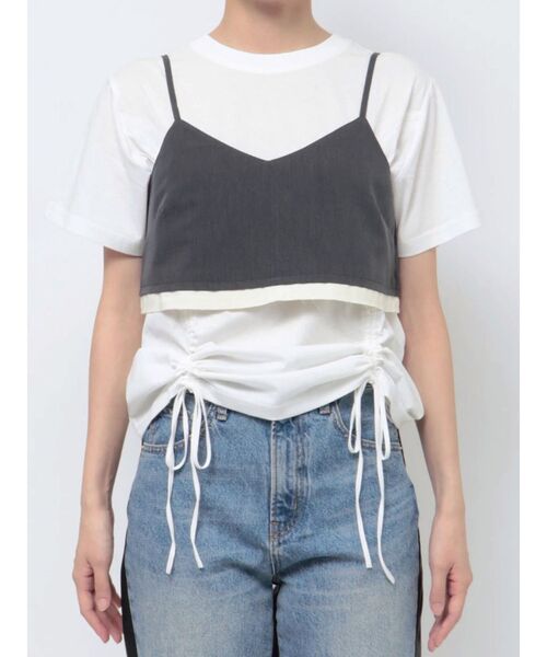 Ungrid（アングリッド）の「カットオフデザインビスチェ（キャミソール・レディース・チャコールグレー/グリーン系その他・FREE）」の12枚目の写真