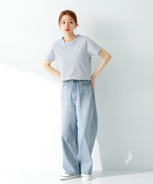 URBAN RESEARCH Sonny Label（アーバンリサーチサニーレーベル）の「JQベーシックコンパクトTシャツ（Tシャツ/カットソー・レディース・ブラック/グレー/ブルー系その他・FREE）」の19枚目の写真