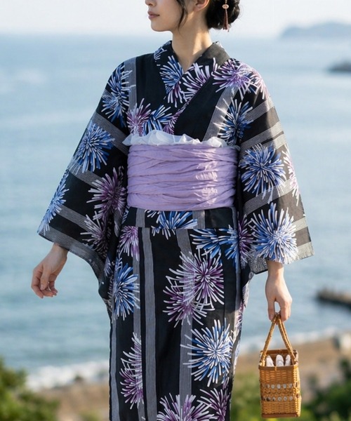 itto（イット）の「簡単1人で着れる!綿セパレート浴衣2点セット（二