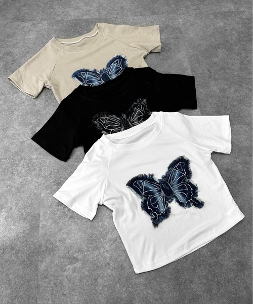 ドルチェ&ガッバーナ　クラッシュサイドロゴデニム　希少デザイン　刺繍　バタフライ DOLCE&GABBANA - ドルチェ&ガッパーナコレクション超希少刺繍