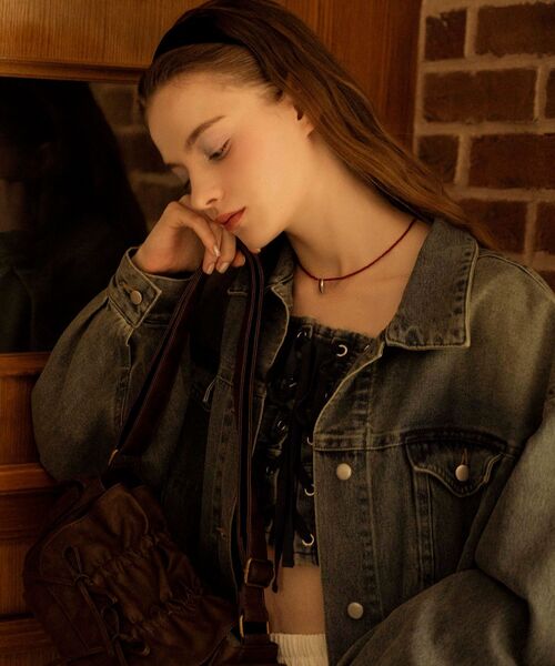 MAJESTIC LEGON（マジェスティックレゴン）の「オーバーサイズデニムジャケット（デニムジャケット・レディース・ブルー/グレー・MEDIUM）」の9枚目の写真