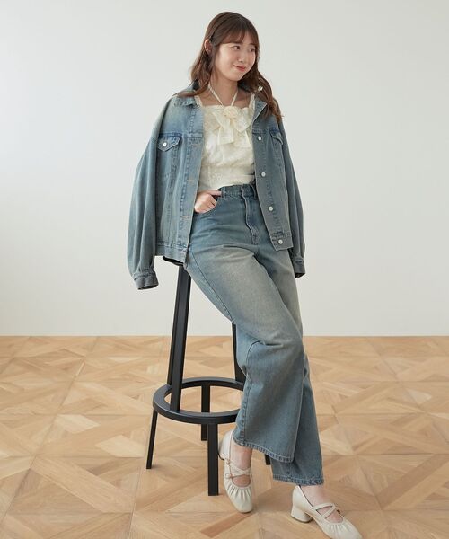 MAJESTIC LEGON（マジェスティックレゴン）の「オーバーサイズデニムジャケット（デニムジャケット・レディース・ブルー/グレー・MEDIUM）」の12枚目の写真