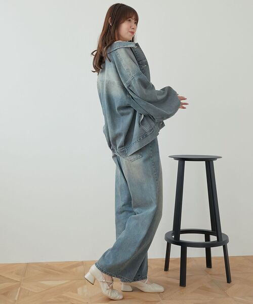 MAJESTIC LEGON（マジェスティックレゴン）の「オーバーサイズデニムジャケット（デニムジャケット・レディース・ブルー/グレー・MEDIUM）」の15枚目の写真