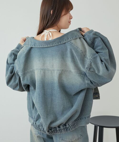 MAJESTIC LEGON（マジェスティックレゴン）の「オーバーサイズデニムジャケット（デニムジャケット・レディース・ブルー/グレー・MEDIUM）」の21枚目の写真