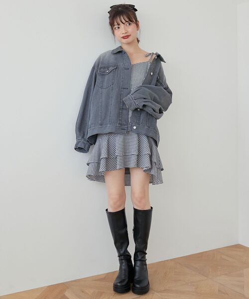 MAJESTIC LEGON（マジェスティックレゴン）の「オーバーサイズデニムジャケット（デニムジャケット・レディース・ブルー/グレー・MEDIUM）」の22枚目の写真