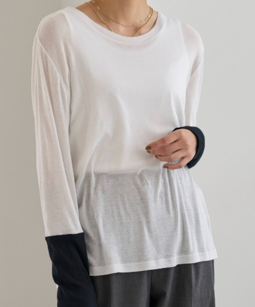 ラグランインナーカットTOP BLU セール】LC/LLL メッシュラグランプルオーバー / ラグラン