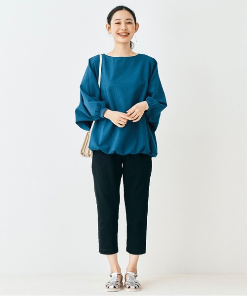 and myera(アンド マイラ)の「and myera シアサッカーのワイドトップス(その他トップス・レディース・ブルーグリーン・MEDIUM/LARGE/SMALL/X-LARGE)」の6枚目の写真