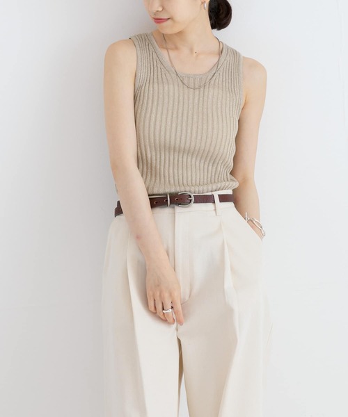 URBAN RESEARCH(アーバンリサーチ)の「ハイゲージラメタンクトップ(タンクトップ・レディース・ブルー/ブラック/ベージュ・FREE)」の3枚目の写真