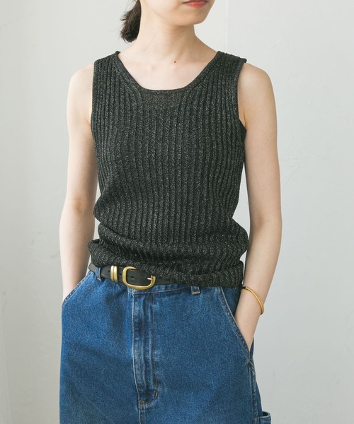 URBAN RESEARCH(アーバンリサーチ)の「ハイゲージラメタンクトップ(タンクトップ・レディース・ブルー/ブラック/ベージュ・FREE)」の14枚目の写真