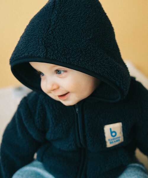 こども ビームス（コドモビームス）の「highking / 別注 テンダー フーディ 2024（70～110cm）（パーカー・キッズ・ベージュ/ネイビー・70/80/90t/100/110）」の4枚目の写真