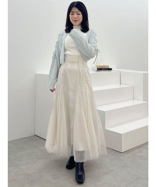 MERCURYDUO（マーキュリーデュオ）の「2WAYカットアウトニット（ニット/セーター・レディース・ブラック/オフホワイト/イエロー/ブルー/ラベンダー・FREE）」の17枚目の写真