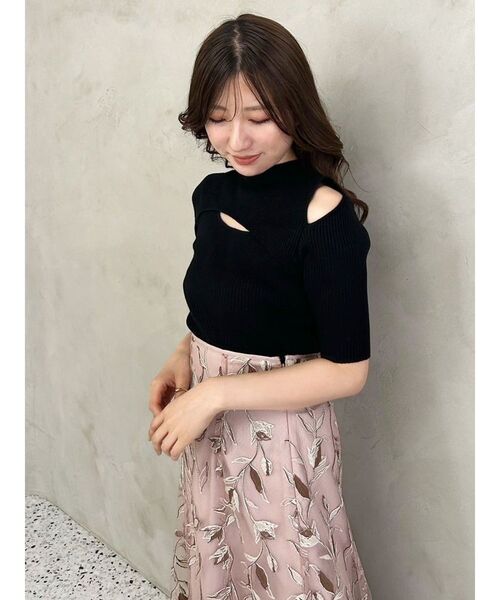 MERCURYDUO（マーキュリーデュオ）の「2WAYカットアウトニット（ニット/セーター・レディース・ブラック/オフホワイト/イエロー/ブルー/ラベンダー・FREE）」の22枚目の写真