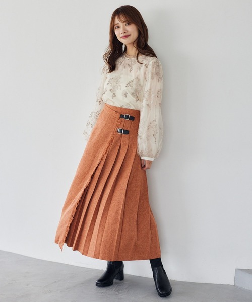 セール】フローラルレース刺繍ロングスリーブブラウス 137062
