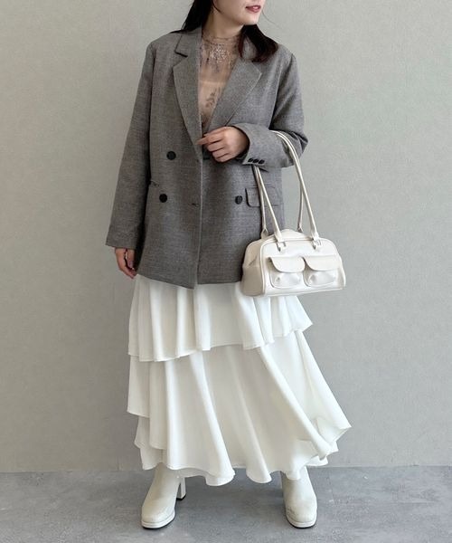 mysty woman（ミスティウーマン）の「フローラルレース刺繍ロング