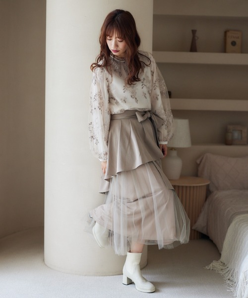 mysty woman フローラルレース刺繍ロングスリーブブラウス 楽天市場】【SALE／50%OFF】【上西星来さん着用アイテム