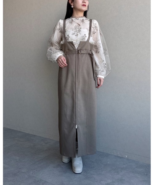 gさん セール】フローラルレース刺繍ロングスリーブブラウス 137062