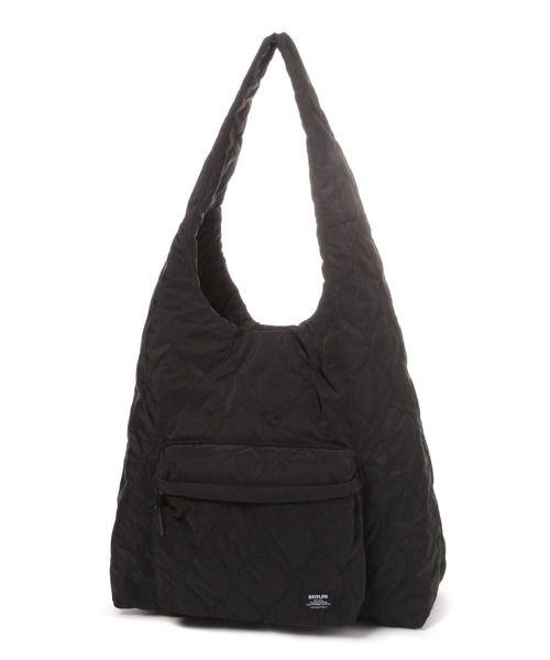 BAYFLOW（ベイフロー）の「キルティングショッパートートバッグ（トートバッグ・メンズ・ブラック/カーキ・FREE）」の3枚目の写真