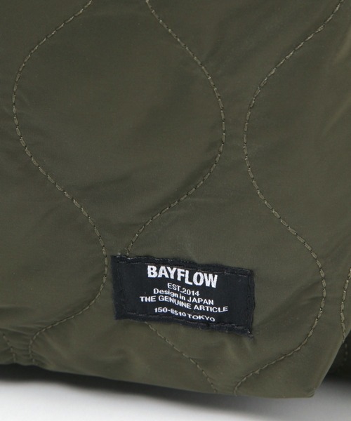 BAYFLOW（ベイフロー）の「キルティングショッパートートバッグ（トートバッグ・メンズ・ブラック/カーキ・FREE）」の10枚目の写真