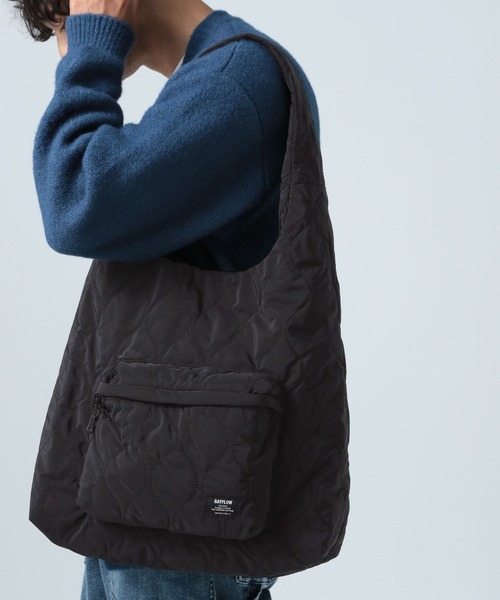 BAYFLOW（ベイフロー）の「キルティングショッパートートバッグ（トートバッグ・メンズ・ブラック/カーキ・FREE）」の21枚目の写真