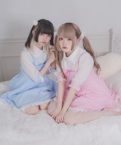 favclo.（ファブクロ）の「cotton lace gingham onepiece