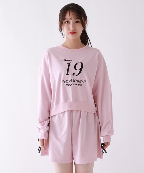 repipi armario（レピピ アルマリオ）の「☆セットアイテム☆ラインリボンセットアップ（セットアップ・キッズ・サックスブルー/グレー/ピンク・MEDIUM/LARGE/SMALL）」の10枚目の写真