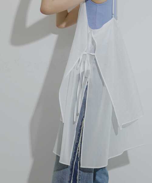 SENSE OF PLACE by URBAN RESEARCH（センスオブプレイスバイアーバンリサーチ）の「レイヤードシアーワンピース（ワンピース・レディース・ネイビー/ベージュ/オフホワイト・ONE）」の5枚目の写真